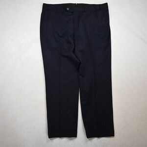 Atelier Munro 36x28 Navy Blue Stretch Wool Tapered Cuffed Dress Mens Pants
